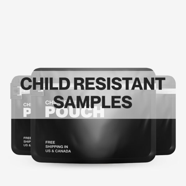 Custom Printed Child Resistant Stand Up Pouches Samples